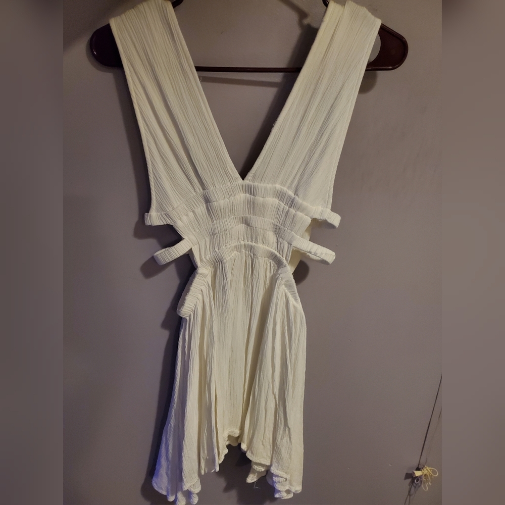 White cut out dress